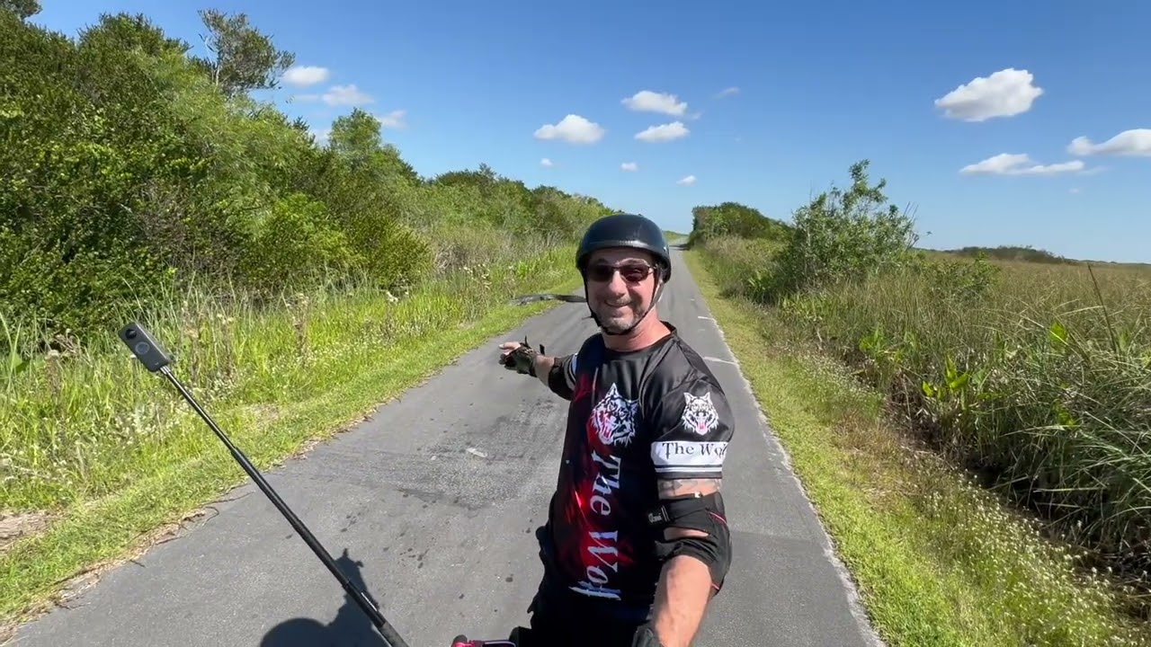 LOOK OUT GATORS!!!! Everglades "Shark Loop Road" EUC and E-bike Ride.