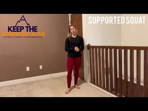 Supported Squat for Knee Bending