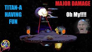 USS Titan-A Attacks USS Enterprise E - Star Trek Ship Battles