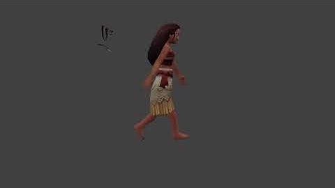 [Moana In Blender] Moana Walking Test [Blender v2.78]