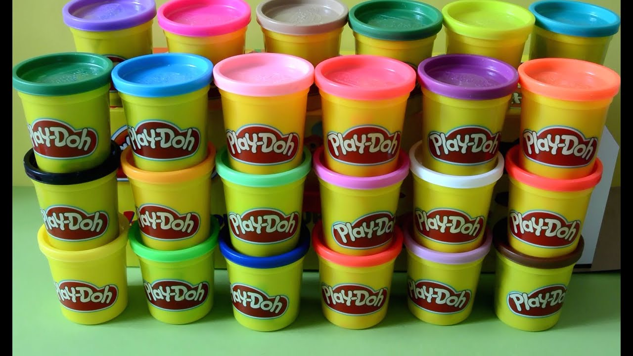 Play Doh 24 Colors Magic Surprise Pack Unboxing Youtube