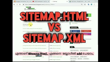 How to add html sitemap on blogger,  malayalam