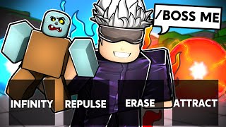 i Made a GOJO BOSS BATTLE in Roblox The Strongest Battlegrounds..