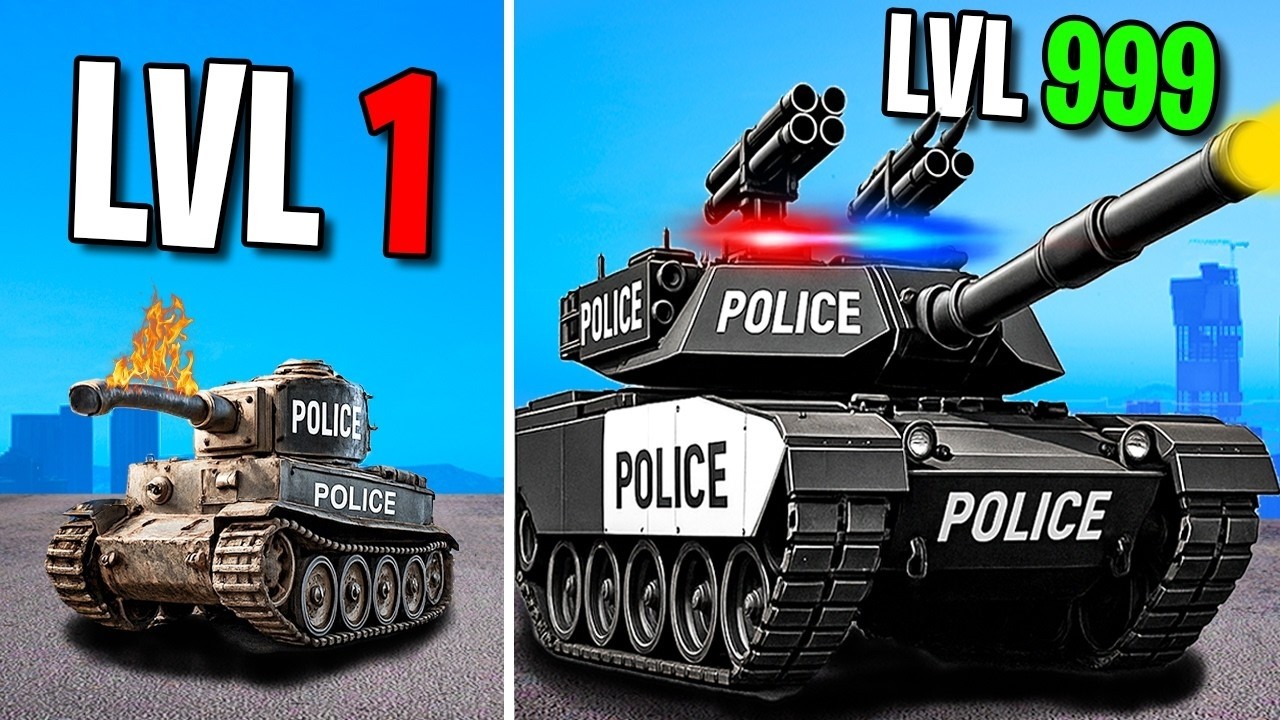 Level 1 to Level 1000 Police Tank in GTA 5 RP