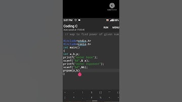 youtube short-program to find power ||wap to find power of given number using c