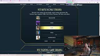 FaZe Adapt votes Clix as the 'Best Battle Royale Streamer' for the 2025 Streamer Awards ❤️ News