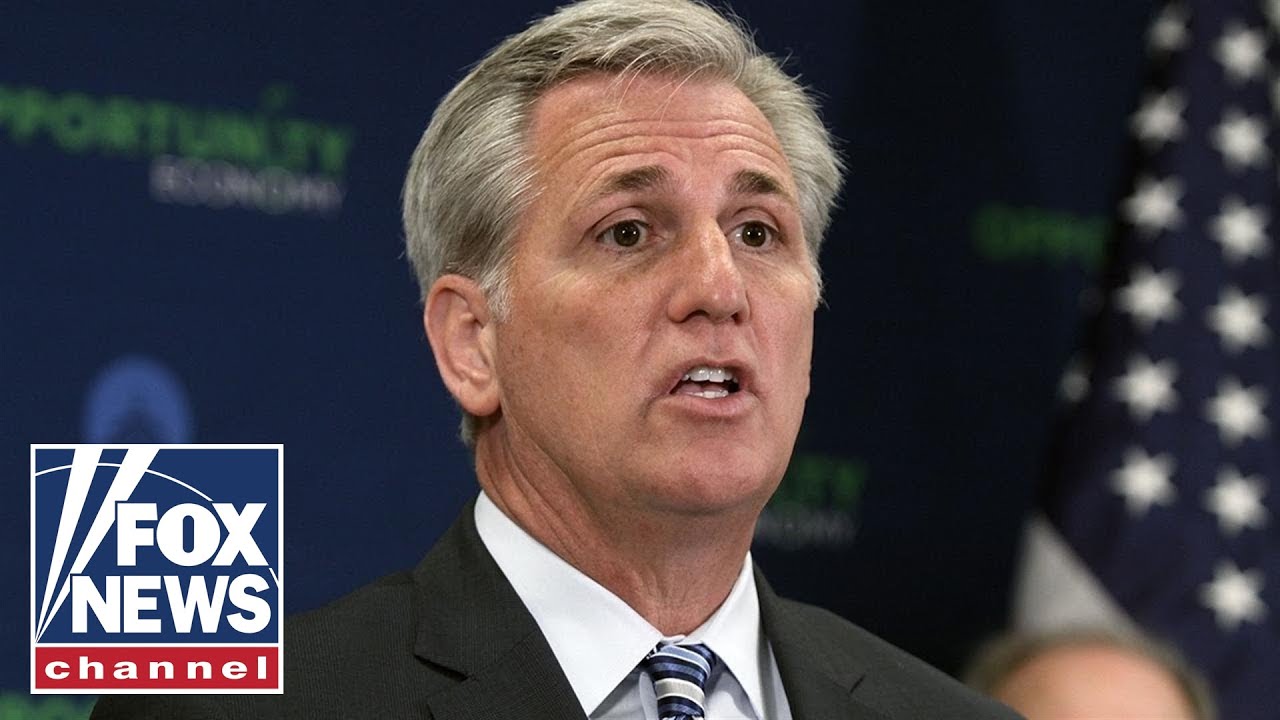 ⁣House Minority Leader Kevin McCarthy holds a press conference