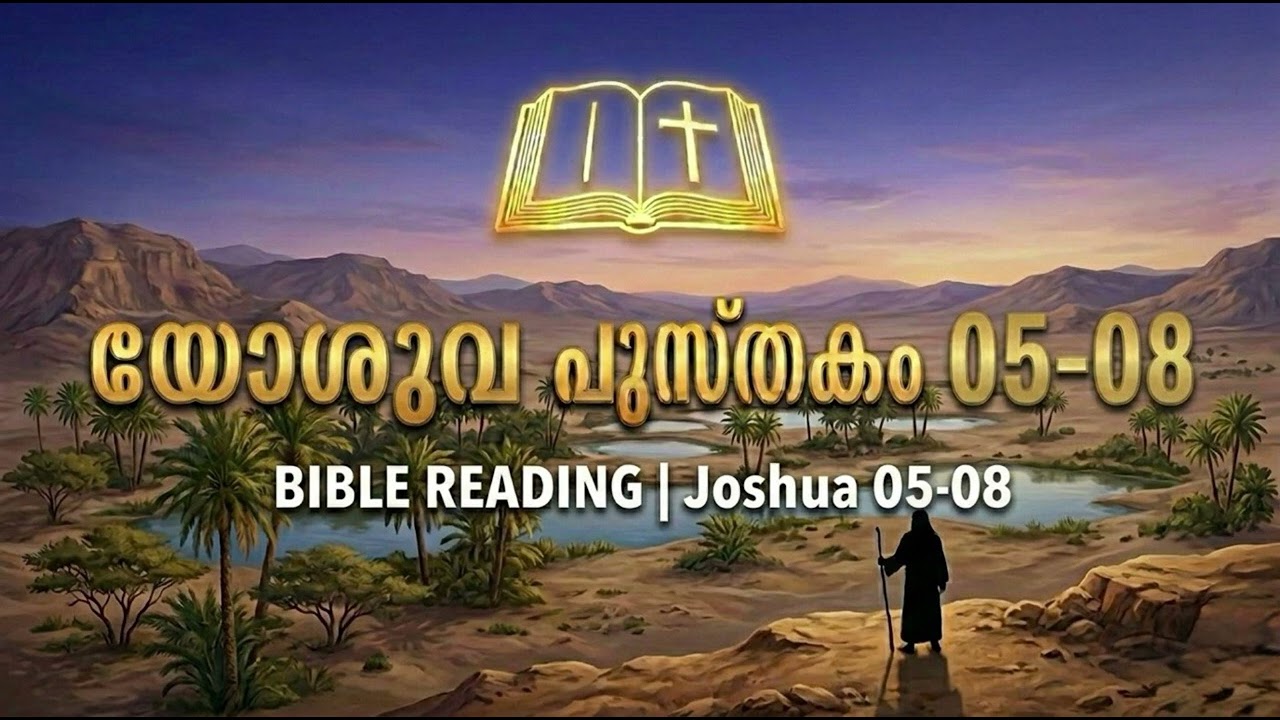 March 03:  Joshua 05-08 ബൈബിൾ വായന പദ്ധതി | Malayalam Audio Bible