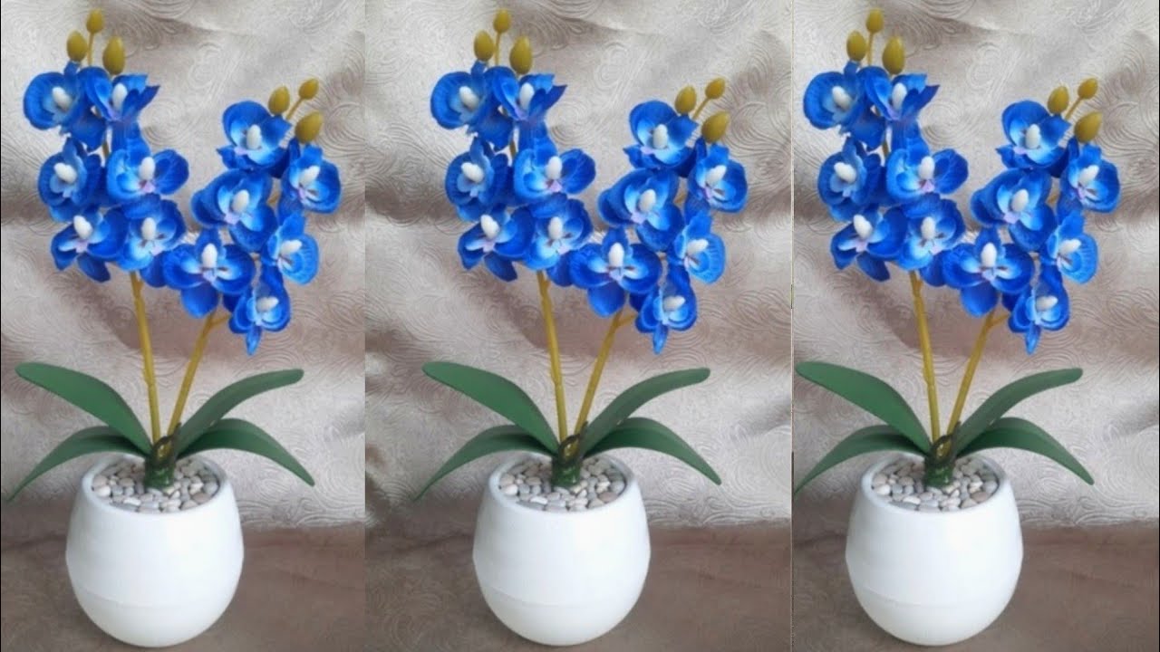 Как сделать цветок орхидеи из полиэтиленового пакета - идеи цветочных поделок