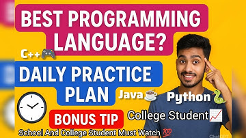 Best Programming Language to Learn in 2025 | Java ☕vs Python 🐍vs C++ 🎮Daily Practice Plan|Bonus Tip