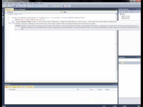 Visual Basic 2010 Express: Basic Toturial