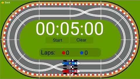 Slot Car Race Countdown Timer 5 minute