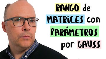 RANGO de una MATRIZ con PARÁMETROS. Método de Gauss-Jordan