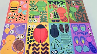 Satisfying with Sticker Book INSECTS, Bee🐝, Ladybug🐞, Snail🐌, Bug [ToyASMR] #ladybug #insects #asmr