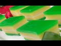 Coconut Pandan Steamed Layer Cake - Banh Da Lon