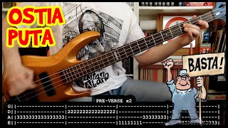 OSTIA PUTA - A currar 👷🏽 (BASS cover with TABS) [lyrics + PDF]