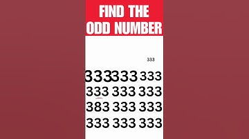 Spot the Odd Number: Can You Solve the Puzzle? #puzzlegame #riddles