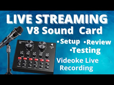 V8 Sound card  | Live Streaming Setup Review & Testing (With Videoke/Karaoke Live Recording)