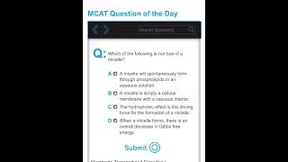Mcat biology practice question. #mcat #biology