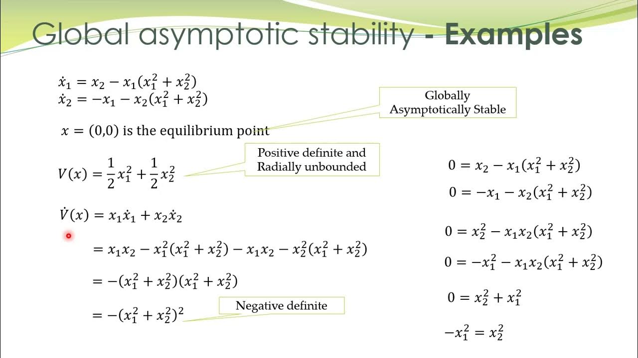 Ncs 17b examples of global asymptotic stability youtube