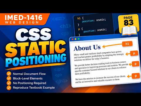 CSS Fixed Positioning Tutorial | HTML & CSS Chapter 3 — Page 84 | IMED-1416