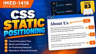 Full CSS Fixed Positioning Tutorial | HTML & CSS Chapter 3 — Page 84 | IMED-1416 Update
