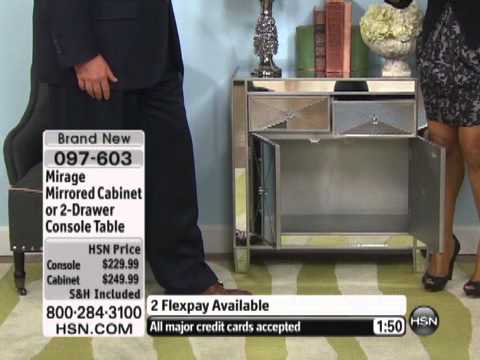 Mirage Mirrored Two Drawer Console Table Youtube