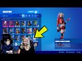 MUM & Her 7 Year Old Kid Counting ALL Her Kid's Fortnite Skins! including HARLEY QUINN REBIRTH Skin!