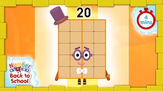 BacktoSchool - Numberblocks Level Three | All the Best Twenty Moments | Learn How to Count