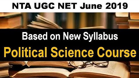NTA UGC NET June 2019 Political Science Online Course