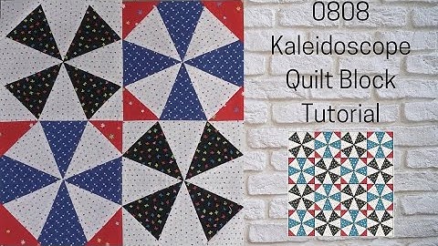 0808 Kaleidoscope Free Quilt Block Tutorial | Block of The Day 2023 | Accuquilt | Paper Piecing