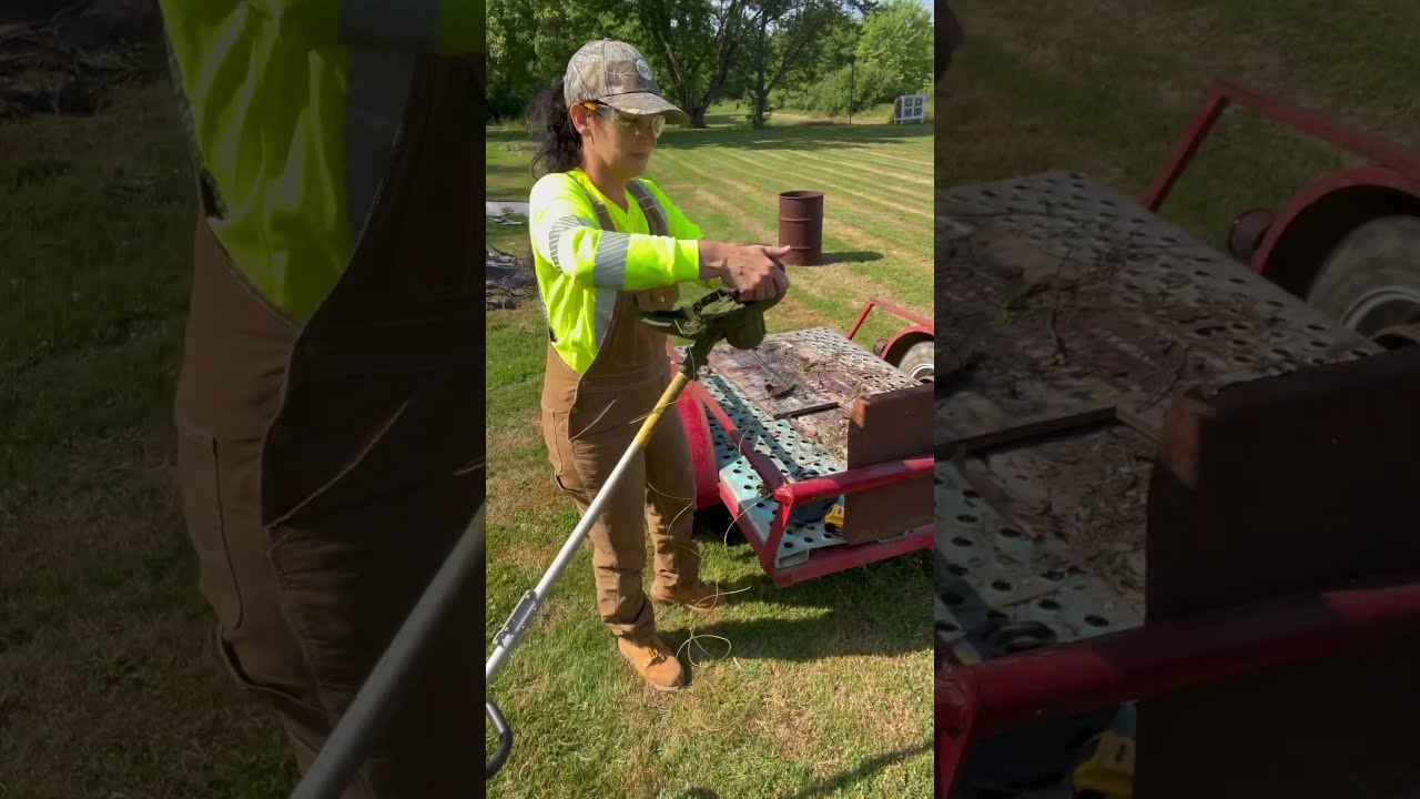 How To RESTRING A DeWalt Weed Trimmer In 24 Seconds Howto Directions Dewalt Diy