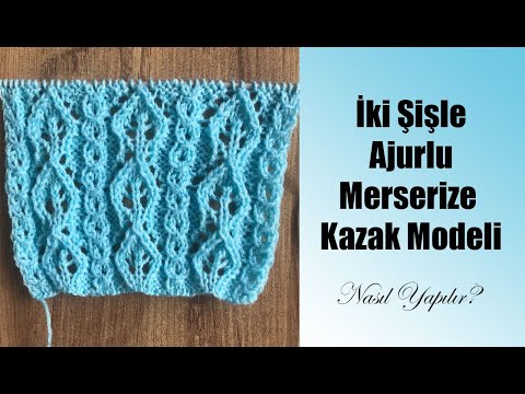 Ajurlu Merserize Kazak Bebek Yeleği Çeyizlik Yelek Modeli /Knitting Desing For Ladies