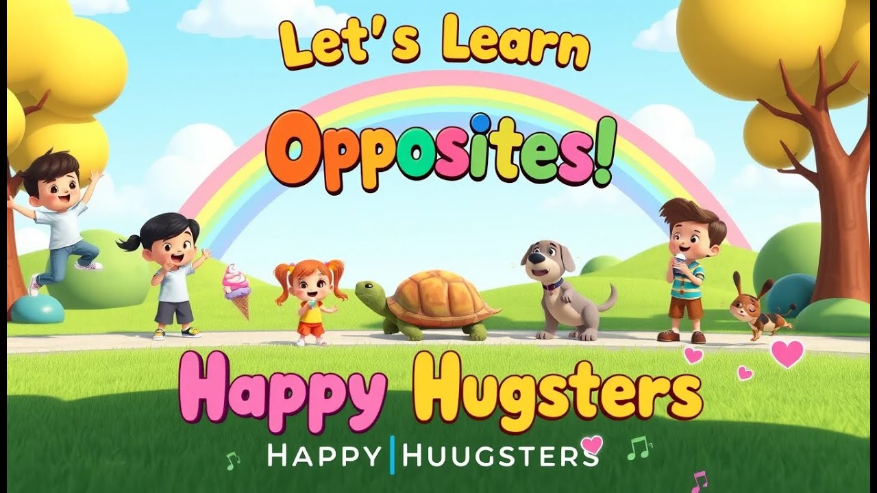 Learn Opposites for Kids | Fun & Easy Opposites with Happy Hugsters | Educational Video