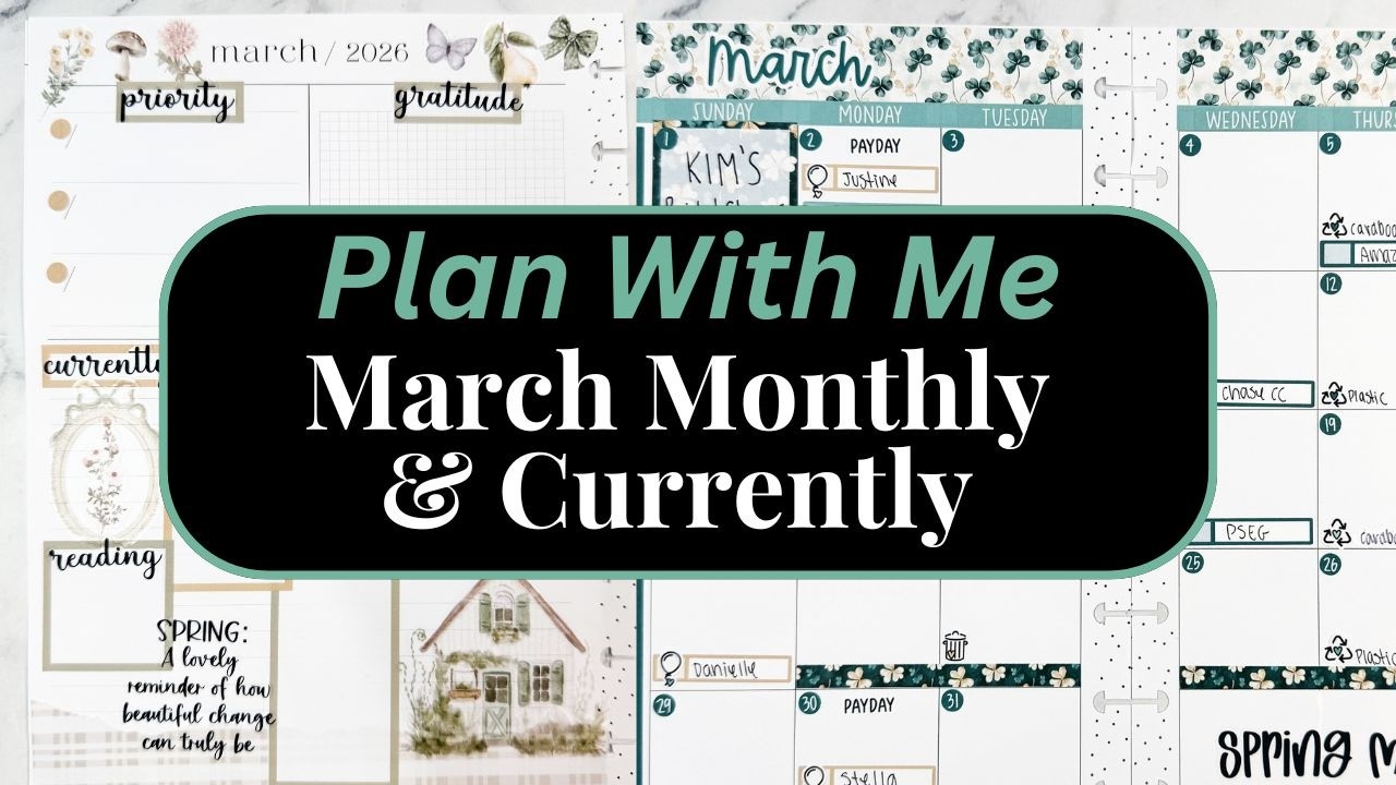 Оформление ежедневника на март | Развороты на месяц и текущий день