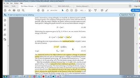 Chap 11.5 - Angular momentum  (a):  Rotational inertia