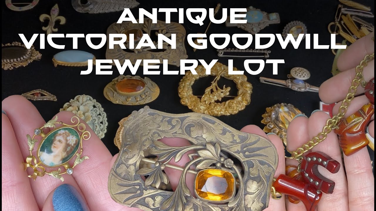 Part 1- Antique Victorian/Edwardian Jewelry Lot unboxing!! ️ - YouTube