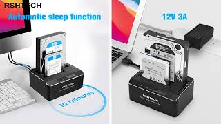 RSHTECH Dual-Bay Hard Drive Docking Station RSH-DS01 for 2.5\\
