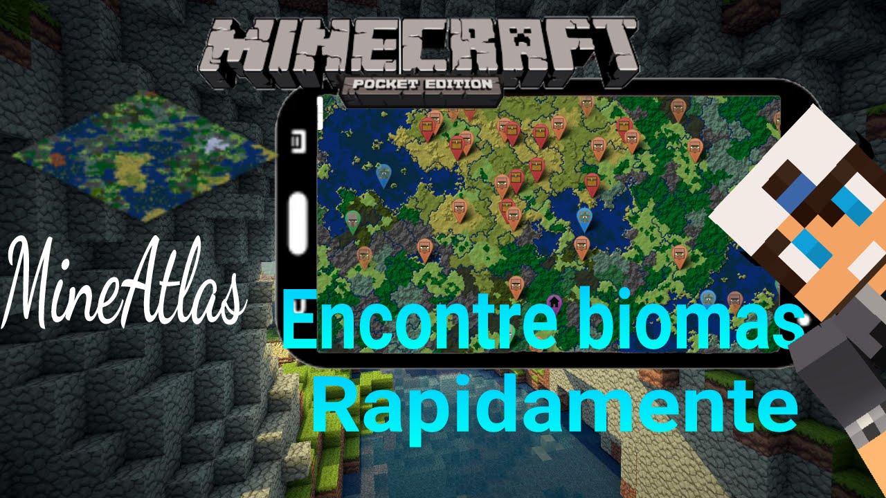 Minecraft Pe Ache Biomas Sem Precisar Explorar Mineatlas Youtube