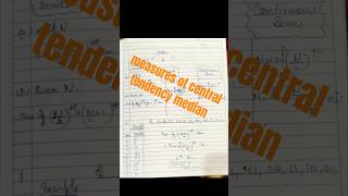 measures of central tendency median class 11 statistics  economics #fyp #shorts #ytshorts #maths #kv