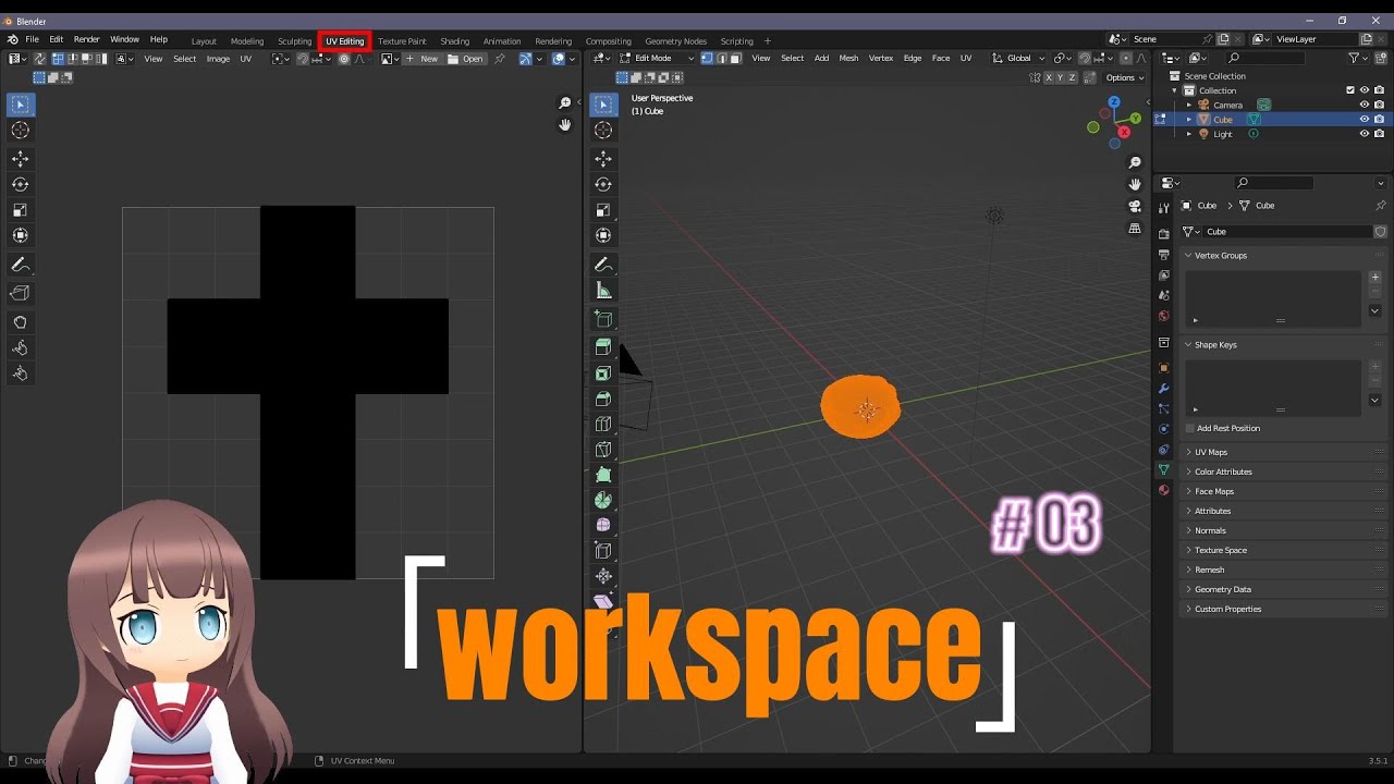 3.WorkSpaces ต่างๆที่อยู่ใน Blender YouTube