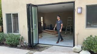 TEZA DOORS | TEZA FOLDING DOORS 96" X 96" 3 PANELS FOLDS FROM RIGHT TO LEFT