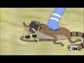 Rigby Gets Punched By Mordecai When Gets Jinxed 