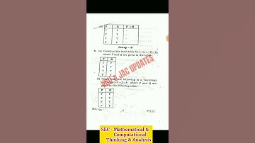 SEC- MATHEMATICAL AND COMPUTATIONAL THINKING & ANALYSIS | FYUGP (2023-27) PYQ #VBU