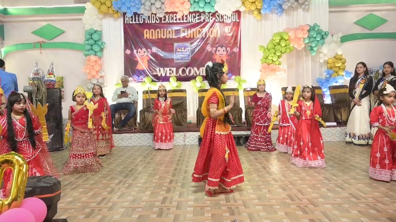 Annual Day 24-25 | Aie giri Nandini | Girls | Group Dance #chapra #annualfunction #preshool #dance