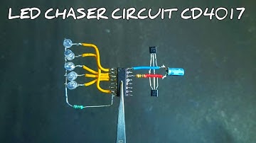 New electronic project || how to make Led chaser circuit using cd4017 whiteout 555ic.#Shorts