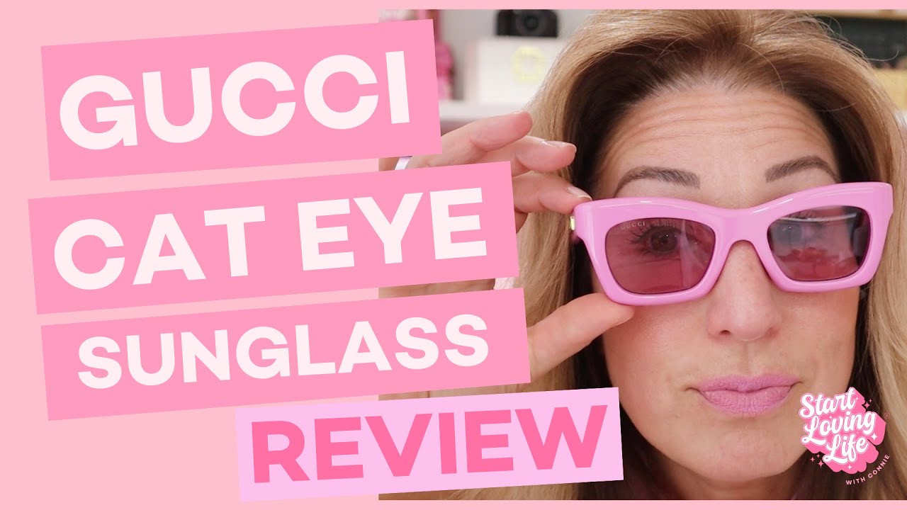 Gucci Hot Pink Cat-Eye Sunglasses with Dark Lenses Gucci Cat-Eye Sunglasses, Pink Translucent Frame – Lord & Taylor main image 2