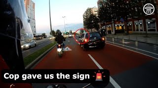 Honda CB500 - Bad Drivers & Daily Observ. #21 - Cop gave us the sign 🚨