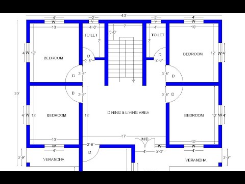 4 Bedroom House Plan In Village | 4 Bhk Home Plans | Simple 4 Bedroom Low  Budget Village House Plan - Youtube