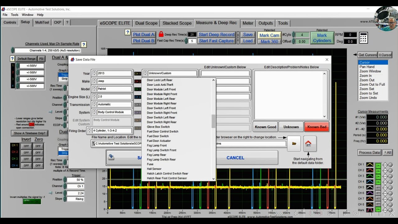 Saving Waveforms in the eSCOPE ELITE - YouTube
